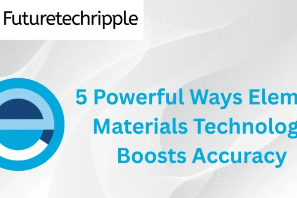 Abstract white and grey background with Element Materials Technology logo symbolizing precision and testing accuracy