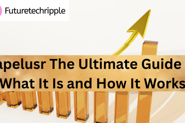 Rapelusr: The Ultimate Guide to What It Is and How It Works blog header image by futuretechripple display golden and white Graph with increasing investment