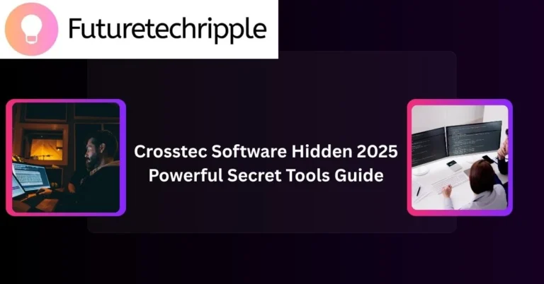 Crosstec Software Hidden 2025 header image with purple and pink gradient modern design by FutureTechRipple.