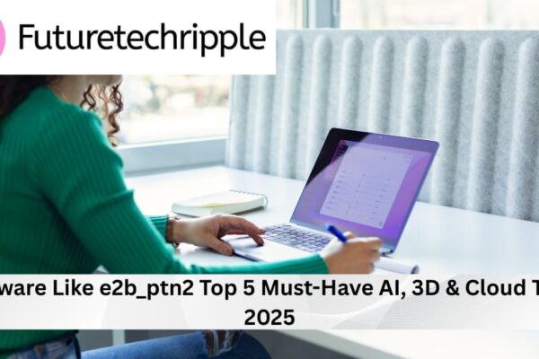 Employee using software like e2b_ptn2 with AI, 3D, and cloud tools for efficient pattern-making and project management