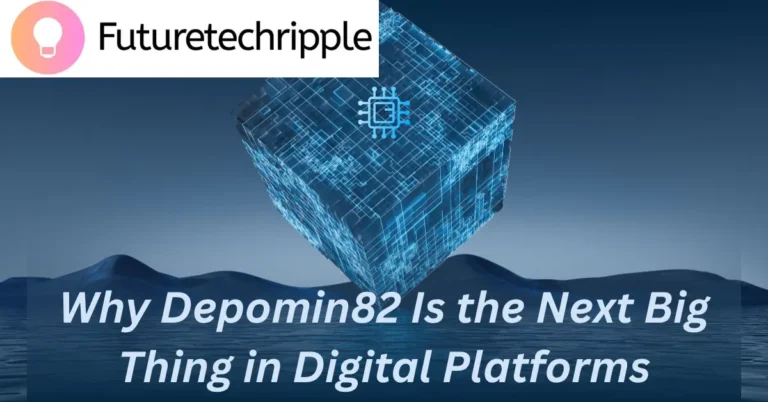 Blue futuristic artificial intelligence design representing Depomin82 digital platform innovation by FutureTechRipple.